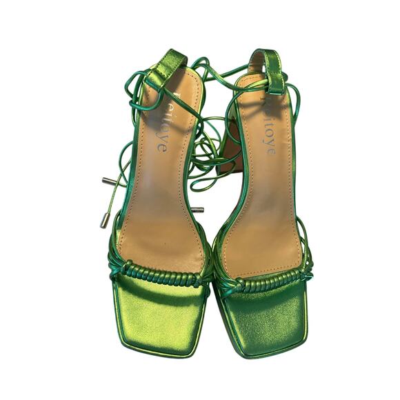 Reitoye Women's Green Gladiator Platform Sandals Size 7 Party/Cocktail - Picture 6 of 7
